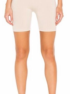 Cotton Citizen Cream High-Rise Bike Shorts
